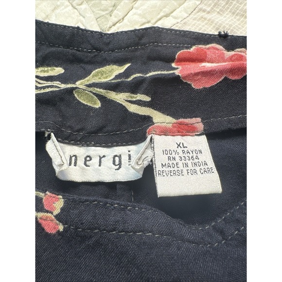 Energie Y2K Womens Midi Skirt Sz XL Floral Fairy Grunge Whimsigoth Fairycore 90s - Picture 4 of 16